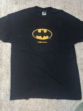 The Hundreds Black T-Shirt with Yellow Batman Logo